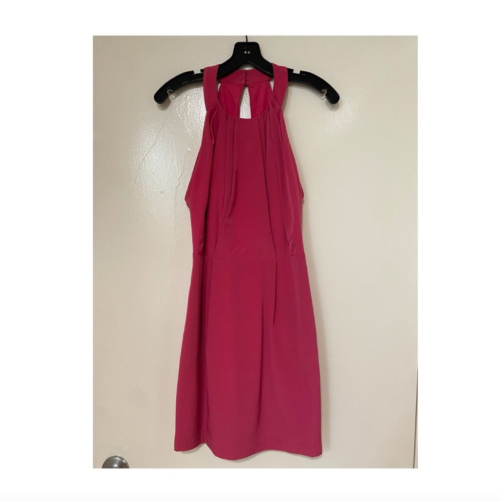 Bcbgeneration Pink Backless High Neck Cocktail Dr… - image 1